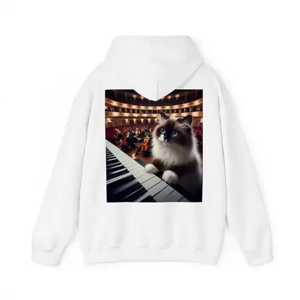 Ragdoll Cat Playing Piano Concert Hall