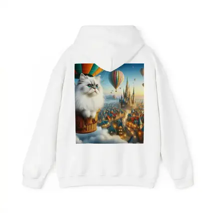 Persian Cat Hot Air Balloon Fantasy City
