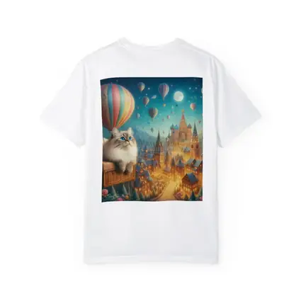 Ragdoll Cat Hot Air Balloon Fantasy City