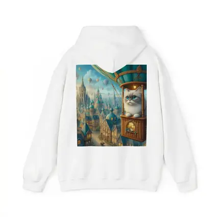 Ragdoll Cat Hot Air Balloon Fantasy City