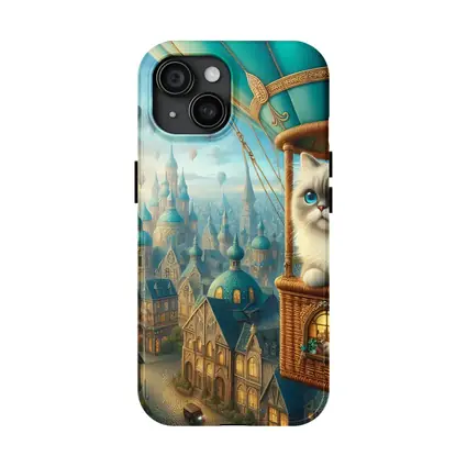 Ragdoll Cat Hot Air Balloon Fantasy City
