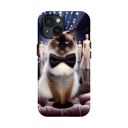Birman Cat Bow Tie Fashion Runway Show