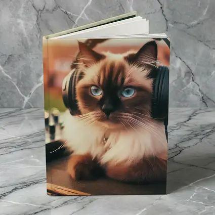 Birman Cat DJ Headphones Outdoor Party