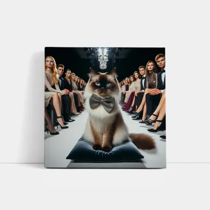 Birman Cat Bow Tie Fashion Show Runway