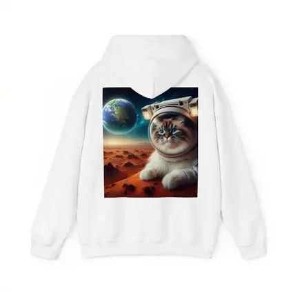 Ragdoll Cat Astronaut on Mars Surface