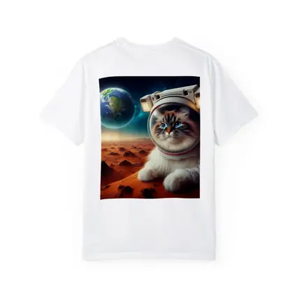 Ragdoll Cat Astronaut on Mars Surface