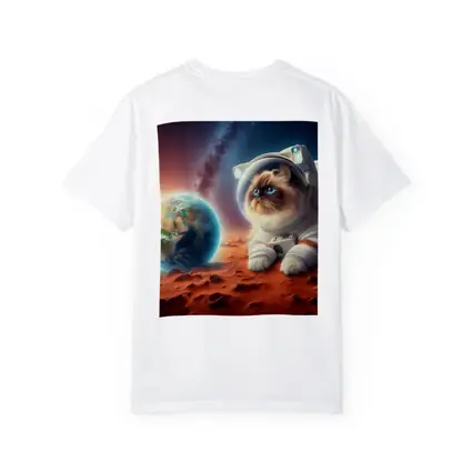 Himalayan Cat Astronaut On Mars Surface