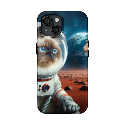 Ragdoll Cat Astronaut On Mars Surface
