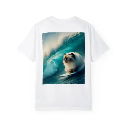 Ragdoll Cat Surfing Massive Ocean Wave