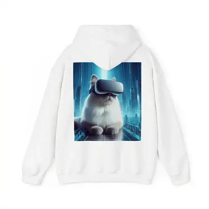 White Cat VR Headset Futuristic City
