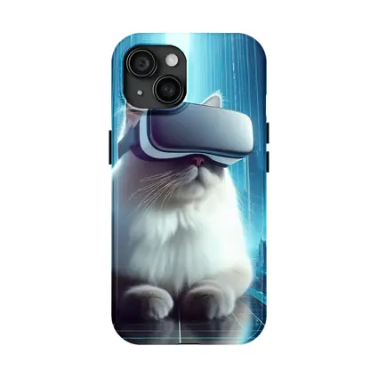 White Cat VR Headset Futuristic City