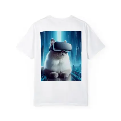 White Cat VR Headset Futuristic City