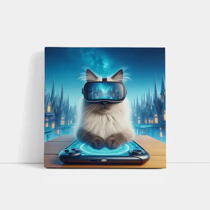 Ragdoll Cat Gaming VR Fantasy City