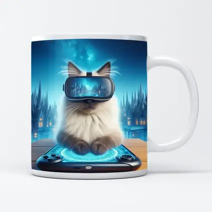 Ragdoll Cat Gaming VR Fantasy City
