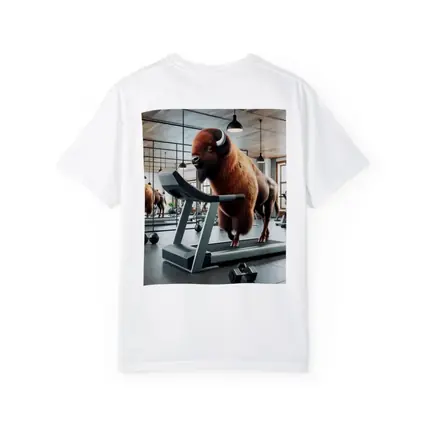 Bison Running on Treadmill in Gym