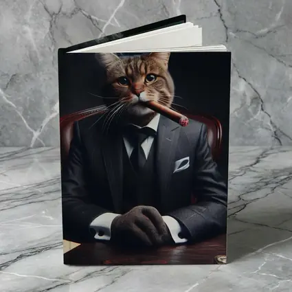 Boss Cat Suit Cigar Dark Office