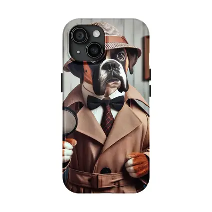 Boxer Dog Detective Magnifying Glass Indoor