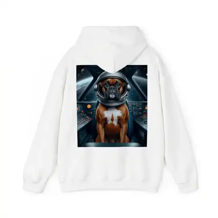 Boxer Dog Astronaut Space Cockpit Art