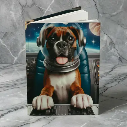 Boxer Dog Astronaut In Outer Space