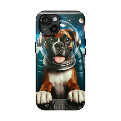 Boxer Dog Astronaut In Outer Space