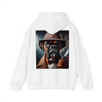 Boxer Dog Detective With Magnifying Glass