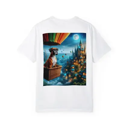 Boxer Dog Hot Air Balloon Fantasy Castle