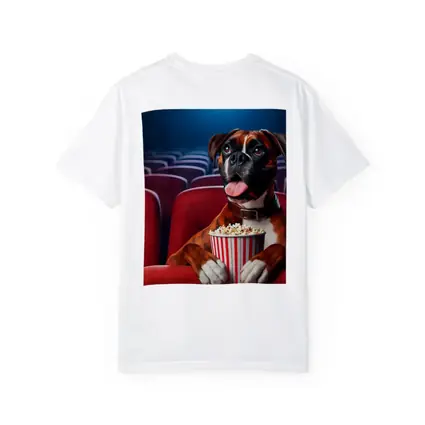 Boxer Dog Watching Movie Cinema Popcorn