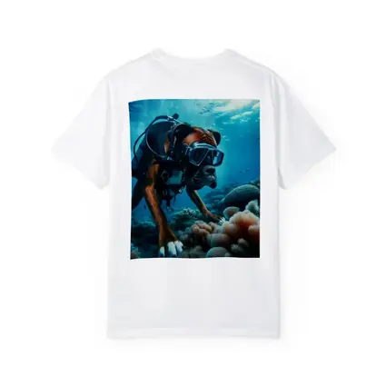 Boxer Dog Scuba Diving Coral Reef Underwater