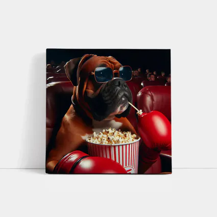 Boxer Dog Cinema Popcorn Boxing Gloves