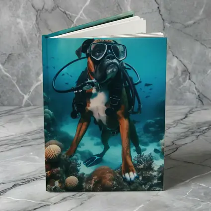 Boxer Dog Scuba Diver Underwater Coral Reef