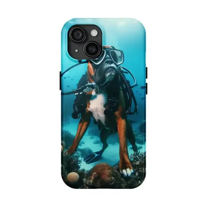 Boxer Dog Scuba Diver Underwater Coral Reef