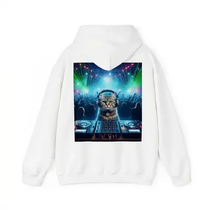 Tabby Cat DJ Club Neon Laser Party