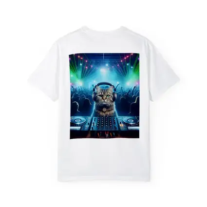 Tabby Cat DJ Club Neon Laser Party