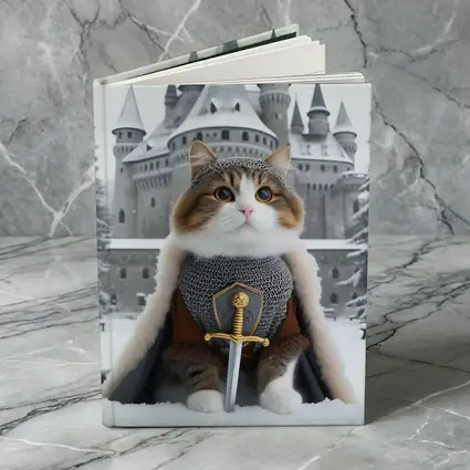Knight Cat in Armor Winter Castle