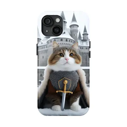 Knight Cat in Armor Winter Castle