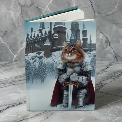 Knight Cat in Armor Winter Castle