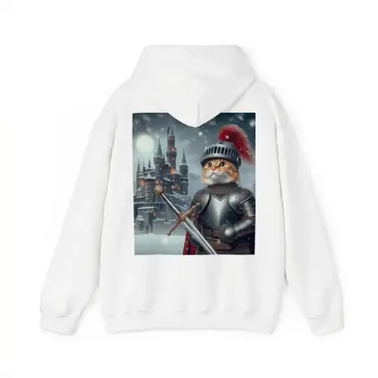 Orange Cat Knight Armor Snowy Castle