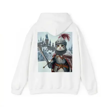 Knight Cat In Armor Winter Castle