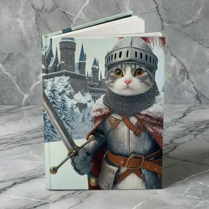 Knight Cat In Armor Winter Castle