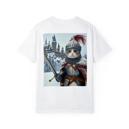 Knight Cat In Armor Winter Castle