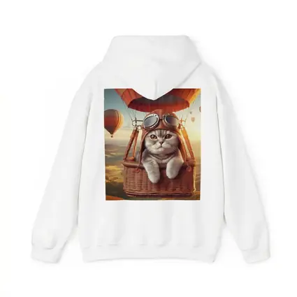 Scottish Fold Cat Pilot Hot Air Balloon