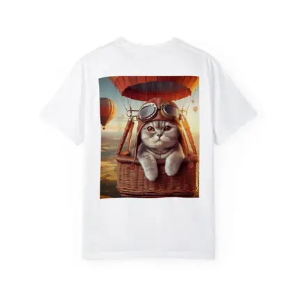 Scottish Fold Cat Pilot Hot Air Balloon