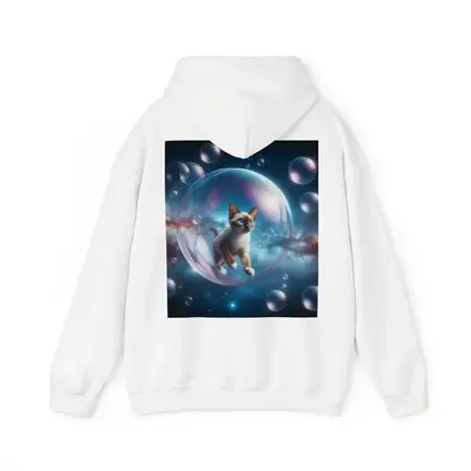 Siamese Cat Floating Bubble Space Fantasy