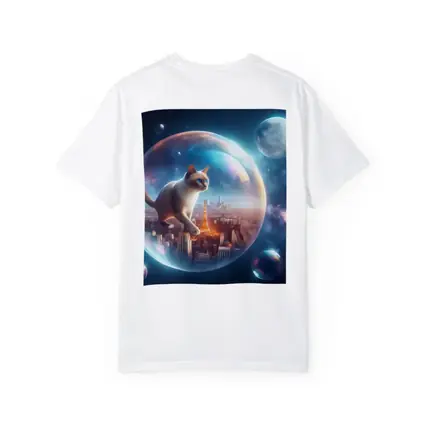 Siamese Cat Floating City Space Bubble