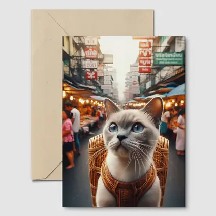 Siamese Cat at Bangkok Thailand Street Market