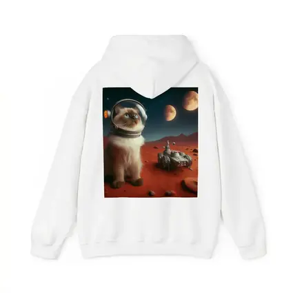 Birman Cat Astronaut on Mars Red Planet