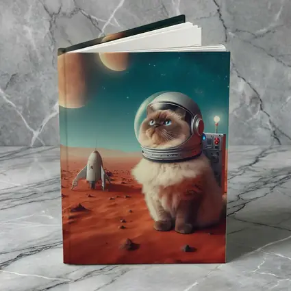Himalayan Cat Astronaut Red Planet Space