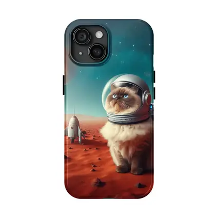 Himalayan Cat Astronaut Red Planet Space