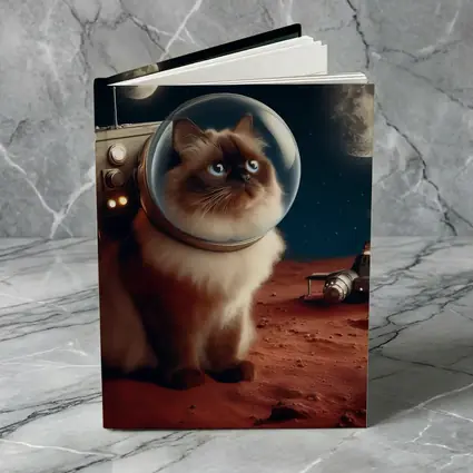 Himalayan Cat Astronaut Space Moon Surface