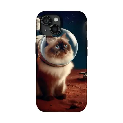 Himalayan Cat Astronaut Space Moon Surface